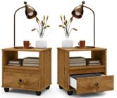 Kit Conjunto 2 Mesa De Cabeceira Mudo Box Retro Quarto Cama Várias Cores