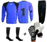 Kit Conjunto 4x1 Goleiro Calca Goleiro azul popular - sulmarcas