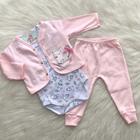 Kit Conjunto Bebê Maternidade Menina 100% Algodão