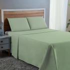 Kit Conjunto Cama Casal Algodão 300 Fios 4 Peças com Elástico e Fronhas