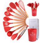 Kit Conjunto Colheres Utensílios De Cozinha Silicone 11pçs