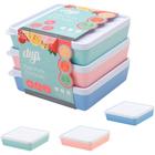 Kit Conjunto de 3 Potes Hermético 3 Marmitas Dup Sortido 475ml Jogo de Porta frios pote Com Tampa
