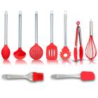 Kit Conjunto de Utensílios de Cozinha Em Silicone 9 Peças - TudoFestas