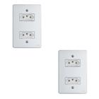 Kit Conjunto Interruptor 4x2 2 módulos 2P+T 10A 250V