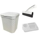 Kit Conjunto Pia De Cozinha 3 Itens Branco