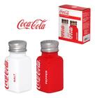 Kit Conjunto Saleiro E Pimenteiro Em Vidro Coca Cola 80ml com 2 Peças Original