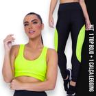 Kit conjunto TOP ALÇA MÉDIA bojo + CALÇA LEGGING REDINHA Feminino Academia Corrida Fitness 700 - Iron