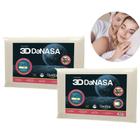 Kit Conjunto Travesseiro Danasa Espuma Viscoelástica 50X70 - Travesseiro Da Nasa Douflex