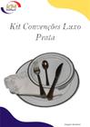 Kit Convenções Luxo Prata -Silver Plastic - pratos, talheres, guardanapos (9994047)
