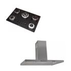 Kit Cooktop 5 B Ultra Chama + Coifa parede Inox 60cm Nardelli alumínio