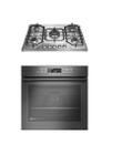 Kit Cooktop 5 Bocas a Gás Inox com Tripla Chama e (GF75X) + Forno de Embutir a Gás 80L Experience Cinza (OE8EW)