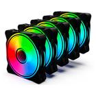 Kit Cooler Fan RGB 5 Unidades Radiant X5 - FN-702 One Power