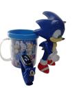 Kit Copo Do Sonic Boneco E reloginho Digital Prova Dagua