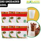 Kit Copo Petit Copinho Santa Ceia Doces Brigadeiro Cristal Maxplastic - 10ml - Kit 180 Unidades
