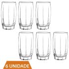 Kit Copos 374 ML Vidro Long Drink Transparente Amadeus 6Un