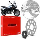 Kit Coroa e Pinhão Relação Transmissão Suzuki DL Vstrom 650 2004 A 2017 Vaz Xtreme SCP0008T