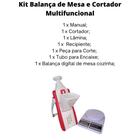 kit Cortador Legumes Batata e Balança Digital Cozinha 10 kg