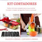 Kit Cortador Legumes Fatiador Picador Batata Ralador 3 Lâminas