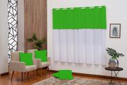 Kit cortina oxford realeza 3,00 X 2,50m + 4 capas de almofada Pistache