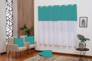 Kit cortina realeza oxford 2,00 X 1,80m + 4 capas de almofadas Tiffany
