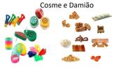 Kit Cosme E Damião 350 Doces + Saquinhos+ 50 Brinquedinhos