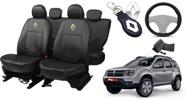 Kit Couro Renault Duster 2012-2017 + Capa de Volante com Agulha + Chaveiro - Aero Print