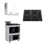 Kit Cozinha Balcão Armário Turim e Cooktop 4 Bocas Itatiaia - KAIKI MÓVEIS