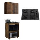 Kit Cozinha Balcão Armário Turim e Cooktop 4 Bocas Itatiaia