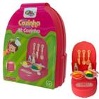 Kit Cozinha Brinquedo Meninas 16 Pçs na Mochila Faz de Conta