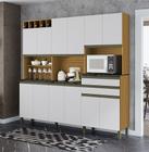 Kit Cozinha Compacta 12 Portas 2 Gavetas 100% MDF Malbec Prime