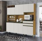 Kit Cozinha Compacta 12 Portas 2 Gavetas 100% MDF Malbec Prime