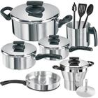 Kit Cozinha Completo em Alumínio com Cuscuzeira e Utensílios