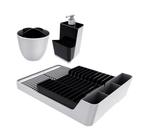 Kit Cozinha Escorredor Louças Talheres Pia com Dispenser - Crippa