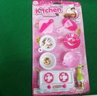 Kit cozinha infantil c/fogão +panela e acss dreams kitchen 10 pcs