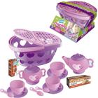 Kit cozinha infantil chazinho com cesta + bule e acessorios 14 pecas - Zuca Toys