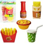 Kit cozinha infantil com batata e acessorios hora do lanche 10 pecas - OM UTILIDADES