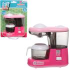 Kit cozinha infantil com cafeteira + jarra + som e luz little chef a pilha