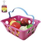 Kit Cozinha Infantil Com Cesta + Frutas E Legumes 13 Peças