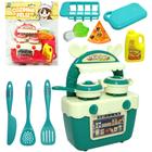 Kit cozinha infantil com fogao + utensilios e acessorios cozinha feliz 13 pecas