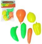 kit cozinha infantil com frutas e legumes sortidos 6 pecas - PICA PAU