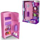 Kit cozinha infantil com geladeira + copo e acessorios minha geladeira duplex 10 pecas - ZUCA TOYS