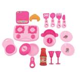 Kit cozinha infantil com mini fogão 15 peças Deluxe Kitchen - Cute Toys