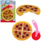 KIT COZINHA INFANTIL COM PIZZA + CARRETILHA CORTADOR COM tiras autocolantes LITTLE CHEF5 PECAS - ETITOYS