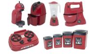 Kit Cozinha Infantil Completa Brinquedo Menino Vermelho 10Pç