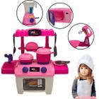 Kit Cozinha Infantil Fogão Batedeira Microondas Liquidificador e Utensílios Mini Fogão Com Acessórios Panelinha Menina Mini Chef Mini Confeiteira