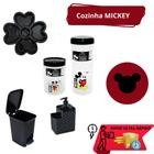 KIT COZINHA MICKEY - Petisqueira + 2 POTES MICKEY + Lixeira + Porta detergente