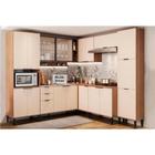 Kit Cozinha Modulada 8 Peças Alpha (3Aéreos+3Balcões+1Paneleiro+1TorreQuente) C8P61 Freijo/Off White - Carraro