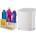 Kit Cozinha Porta Detergente Esponja Sabão + Lixeira 2,5 Litros Pia - Future