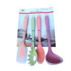 Kit Cozinha Talheres Silicone Utensílios 4pçs Casamiga