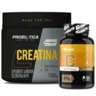 Kit Creatina 150g Creapure Probiotica + Vitamina C 120 Caps Growth